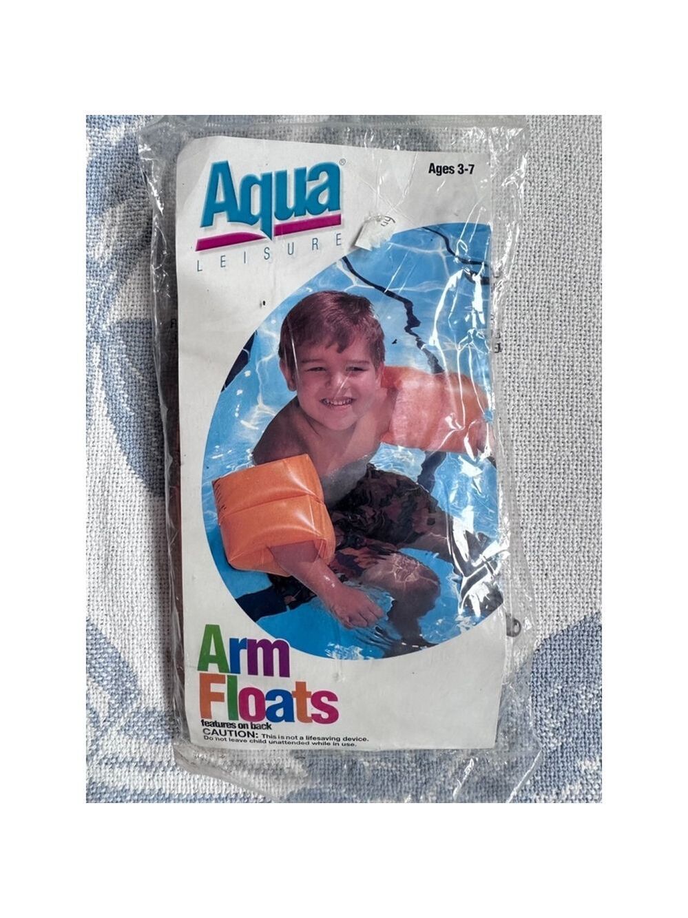 NOS Vintage 1999 Aqua Leisure Arm Floats Ages 3-7 Orange